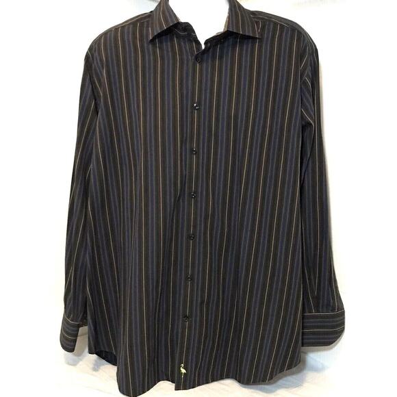 Tailorbyrd Men's Long Sleeve Button Up Striped Shirt Multi Color Size XXL - Picture 1 of 8